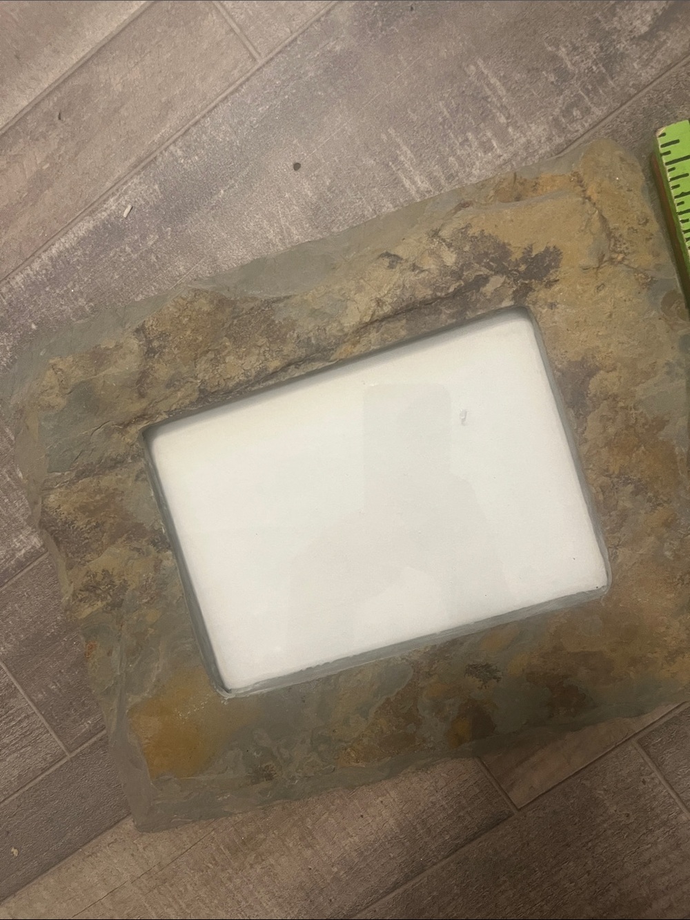 Rustic Slate-Look Picture Frame in Brown - Picture 4 of 14